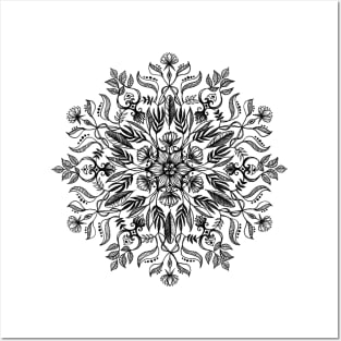 Thrive - Monochrome Mandala Posters and Art